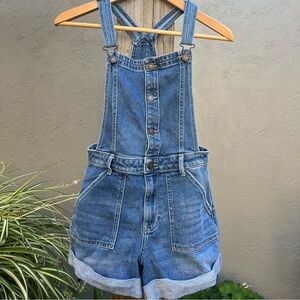 Hollister denim overall shorts